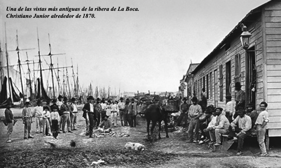 Le port de La Boca vers 1870
