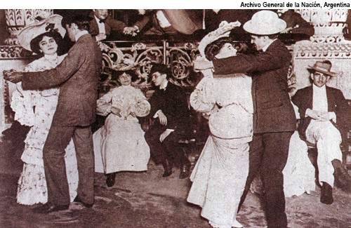 Danseurs au Pavillon Rose de Buenos Aires